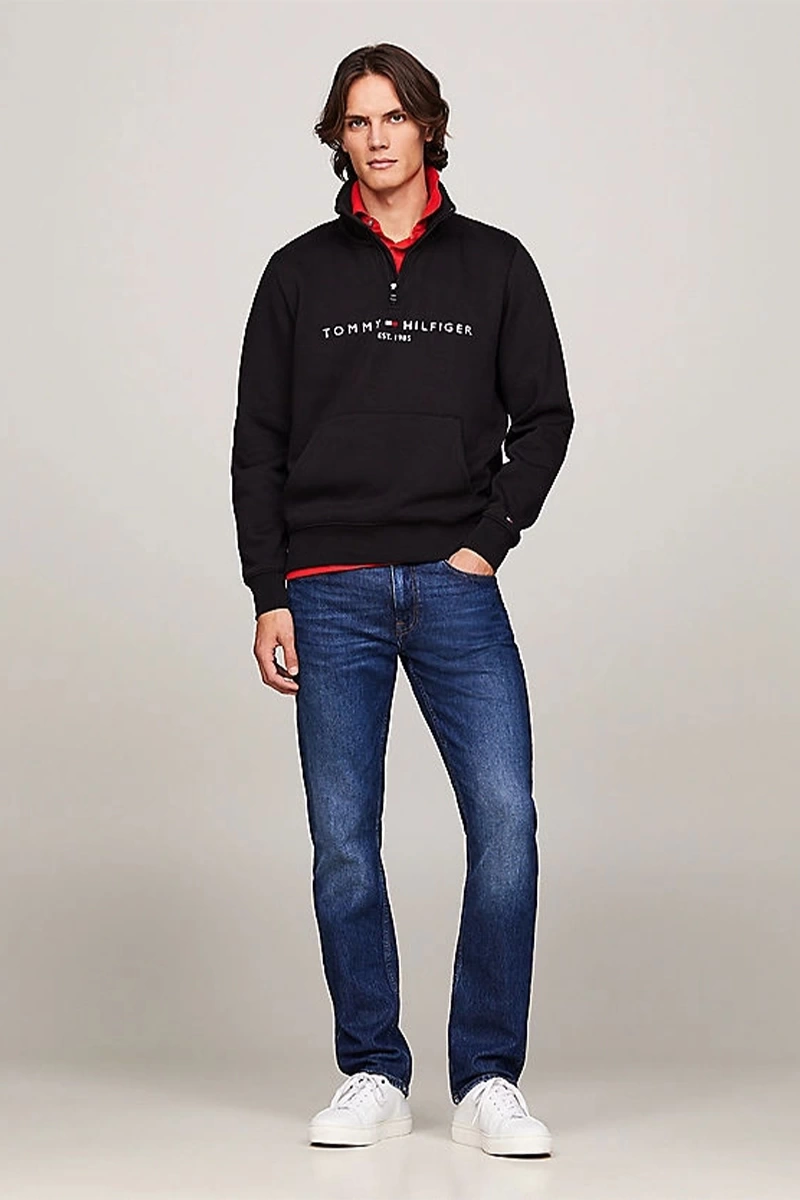 Tommy Hilfiger Erkek Çeyrek Fermuarlı Sweatshirt