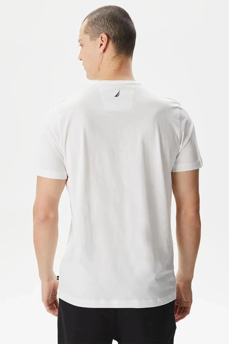 Nautıca  Erkek Beyaz Standart Fıt Kısa Kollu T-Shirt