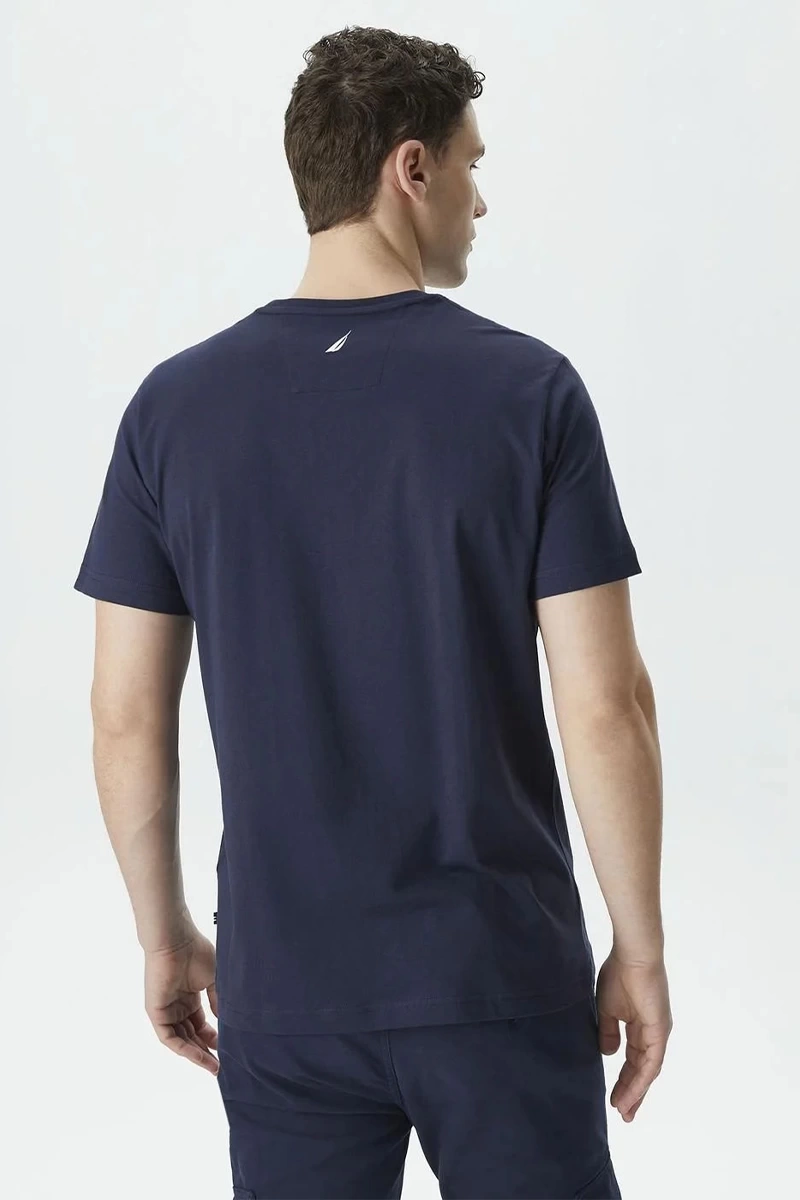 Nautıca Erkek Lacivert Standart Fıt Kısa Kollu  T-Shirt