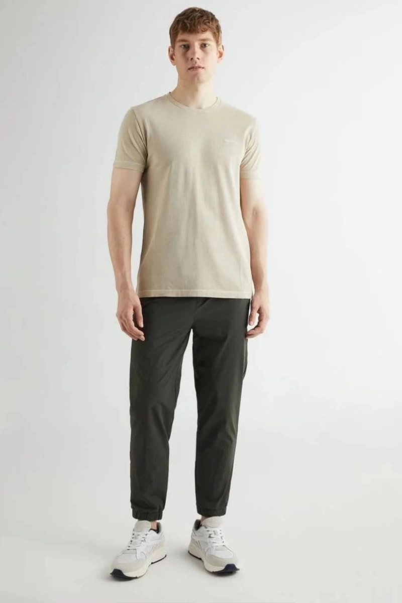 GANT Erkek Bej Slim Fit Bisiklet Yaka T-shirt