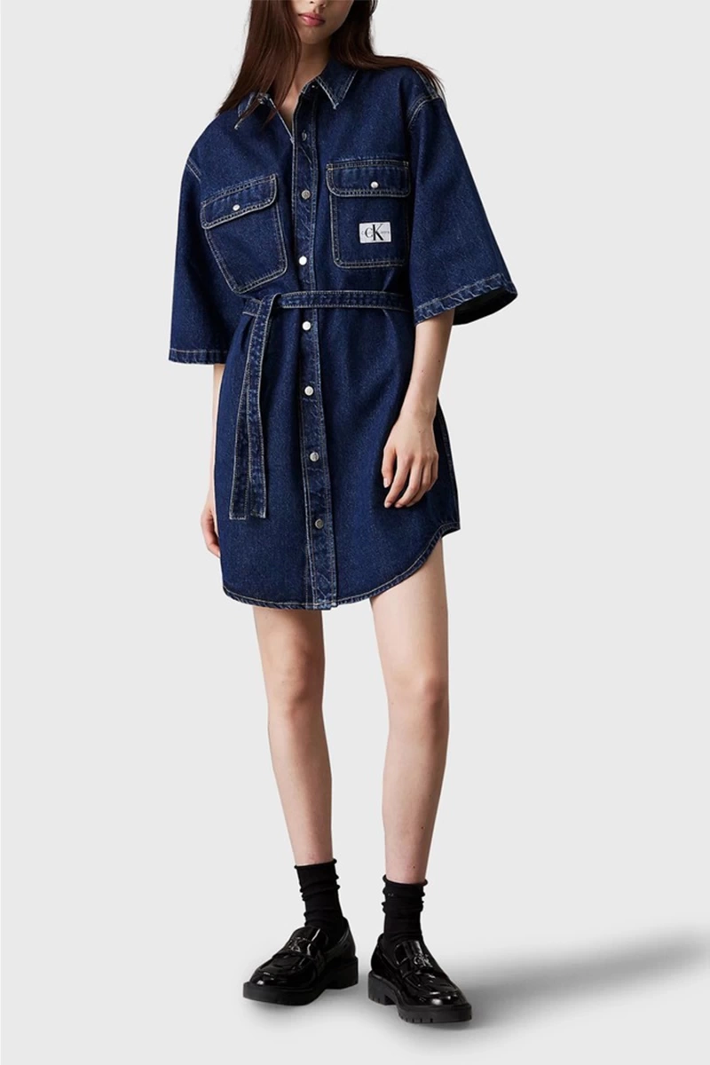 UTILITY BELTED SHIRT DRESS