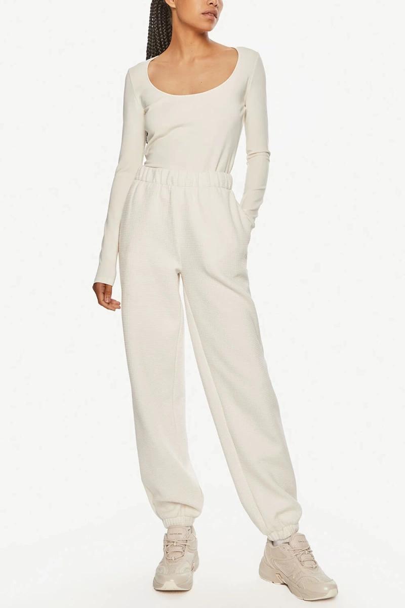 WAFFLE KNIT CUFFED JOG PANT