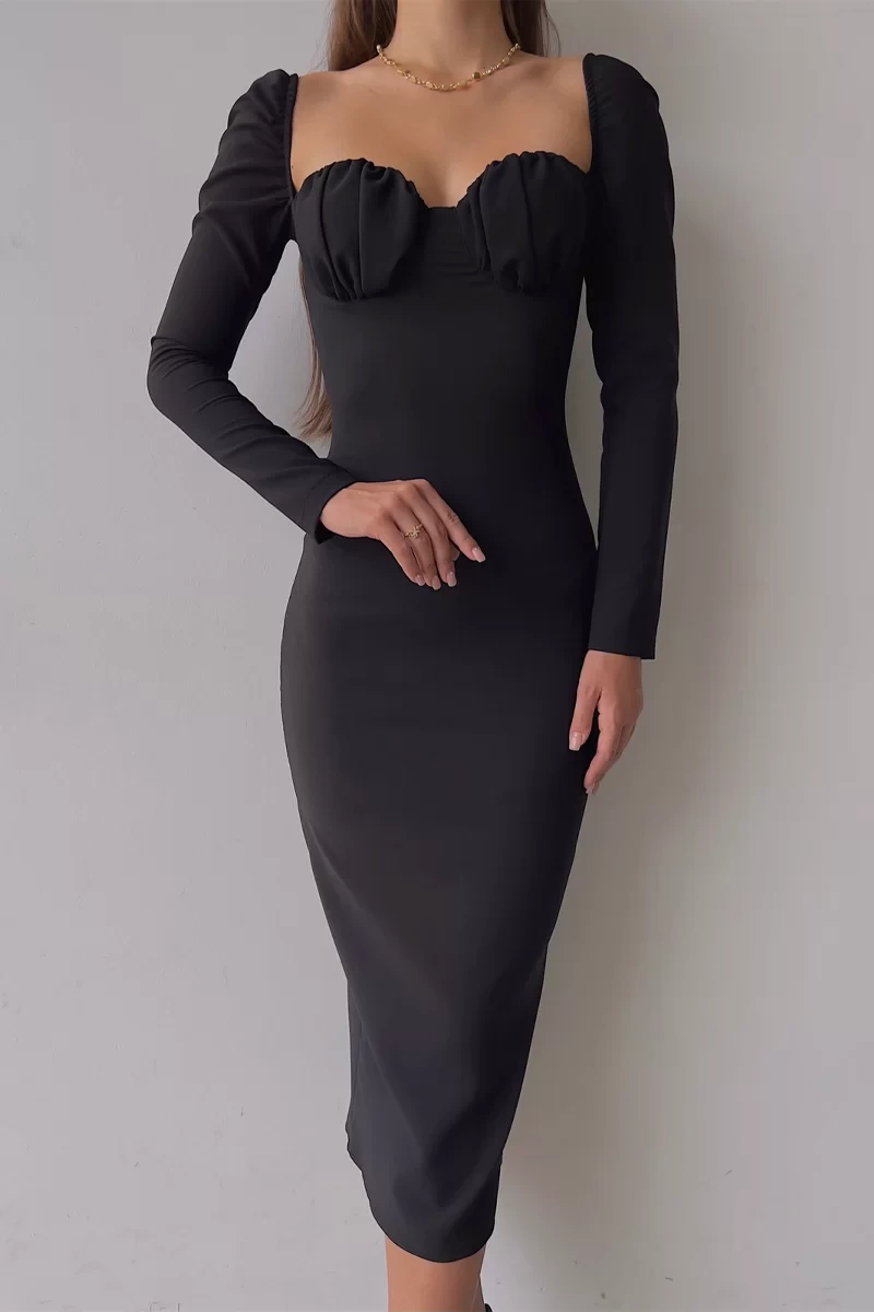 Misscix Siyah Elbise