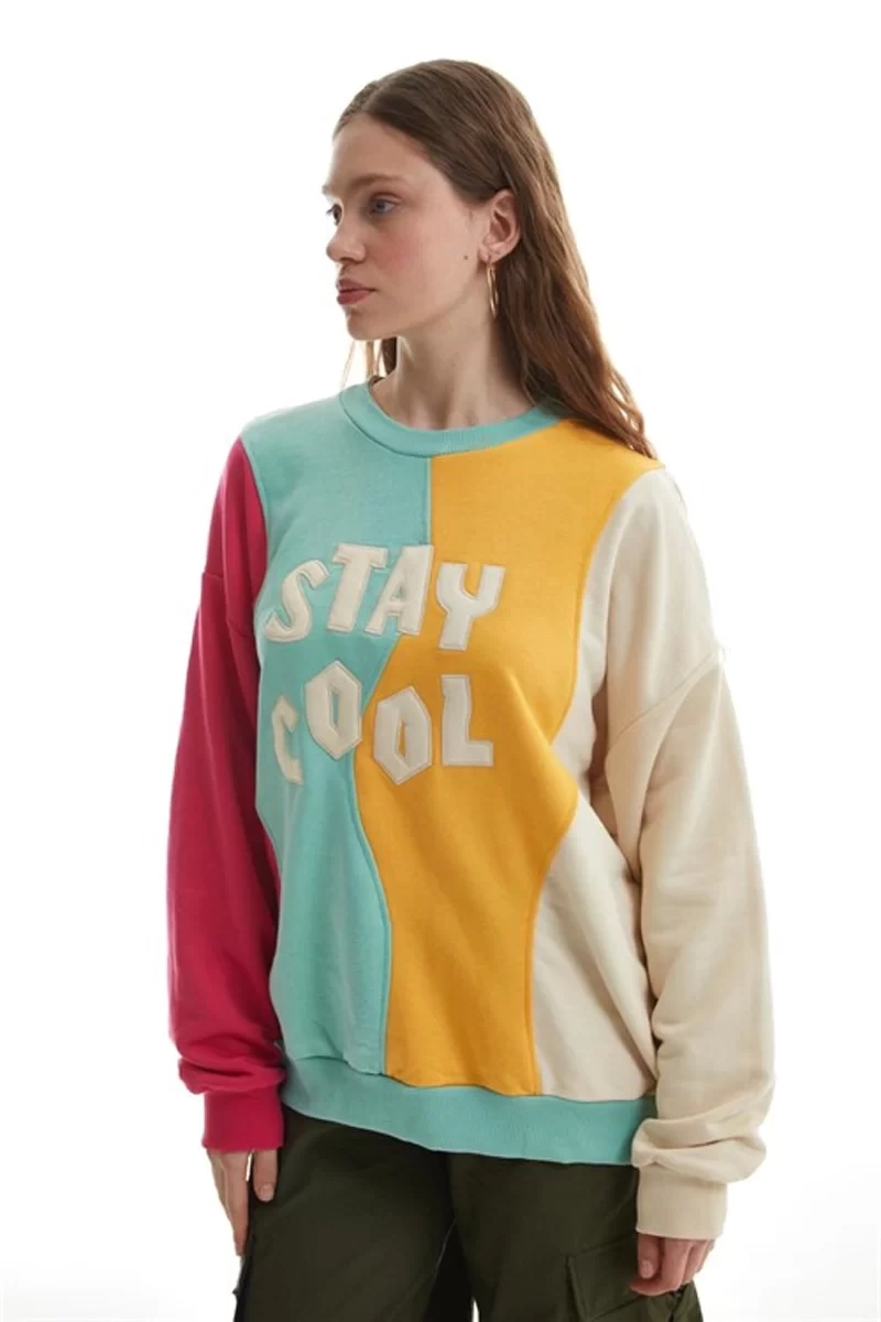 Quzu Bej Kumaş Matchli Sweat