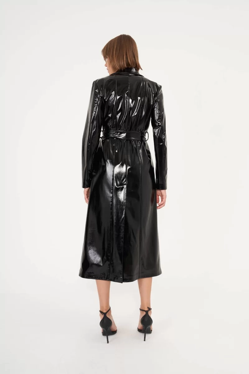 LONG TRECHCOAT BLACK