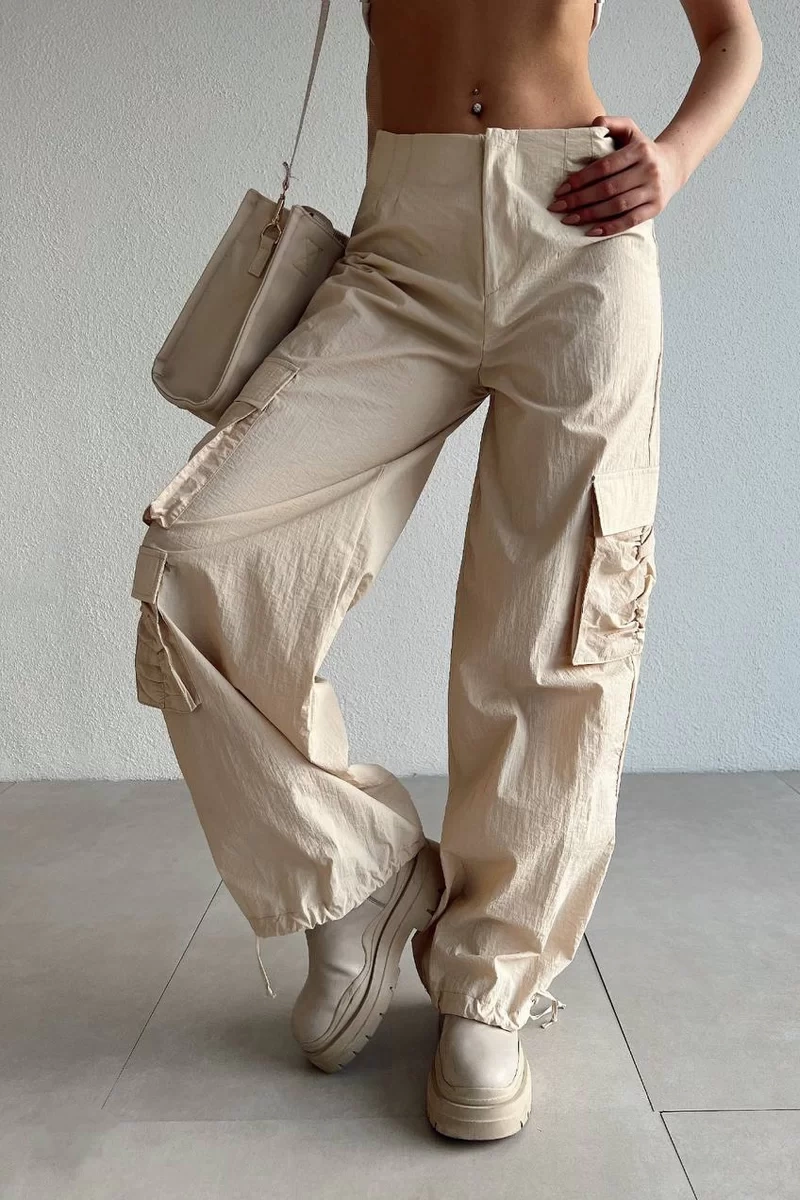 Quzu Taş  Paraşüt Pantolon