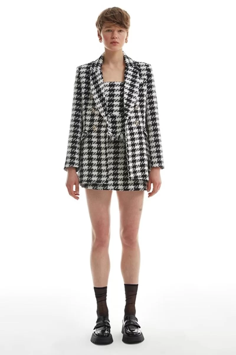 Quzu Ekru Tüvit Blazer Ceket