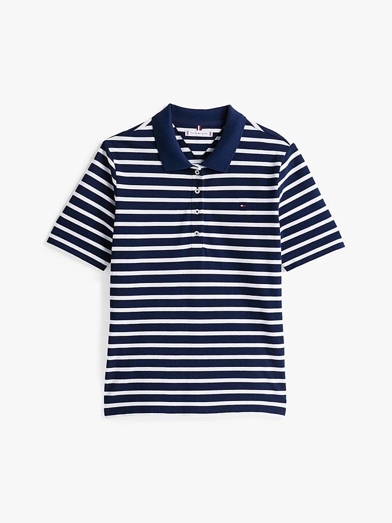 Tommy Hilfiger Kadın 1985 Kısa Kollu Polo Yaka Tişört