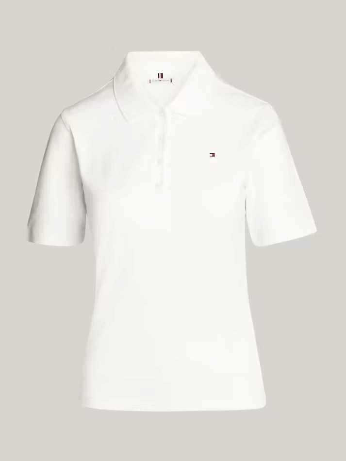 Tommy Hilfiger Kadın Beyaz  Logolu T-Shirt