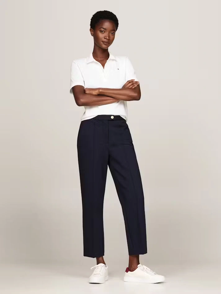 Tommy Hilfiger Kadın Beyaz  Logolu T-Shirt