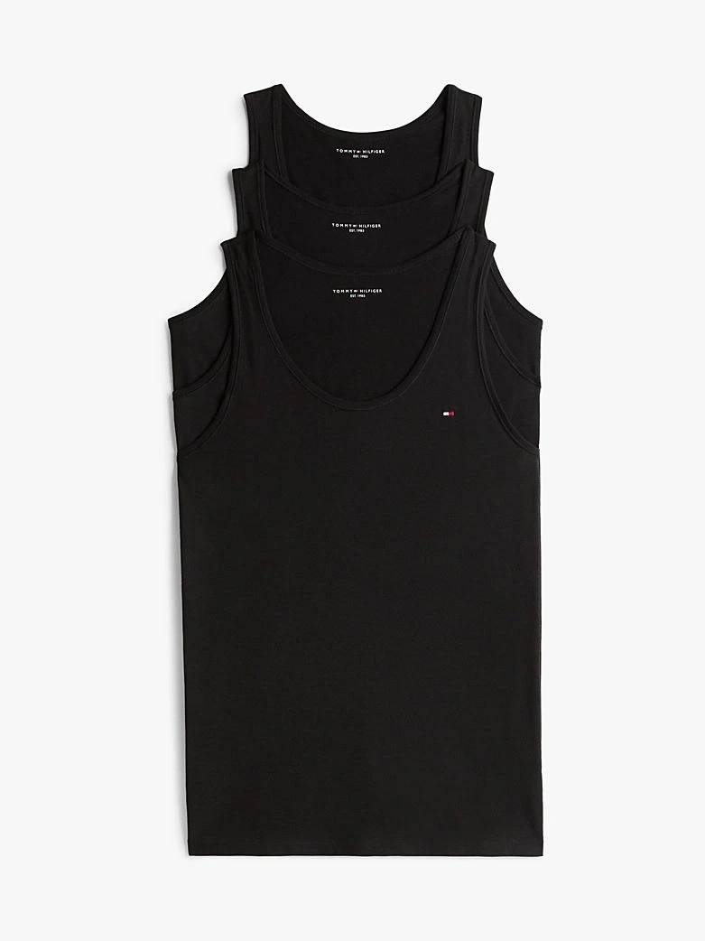 Tommy Hilfiger  Erkek  Siyah 3lü   Logolu Atlet