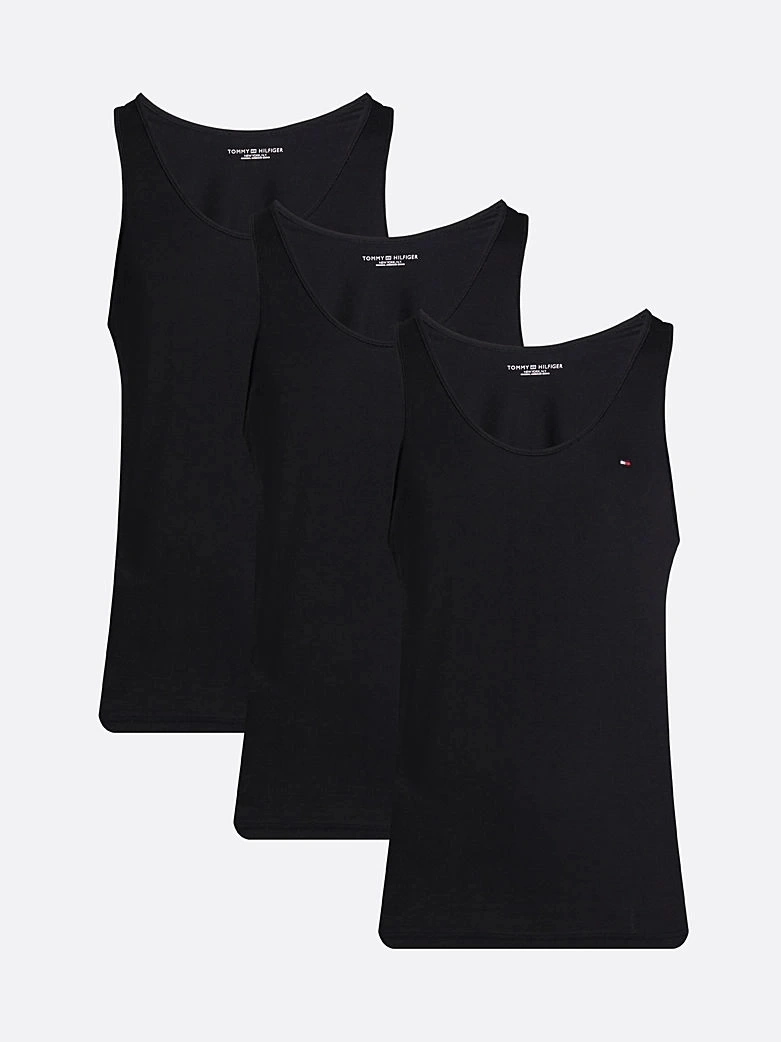 Tommy Hilfiger  Erkek  Siyah 3lü   Logolu Atlet