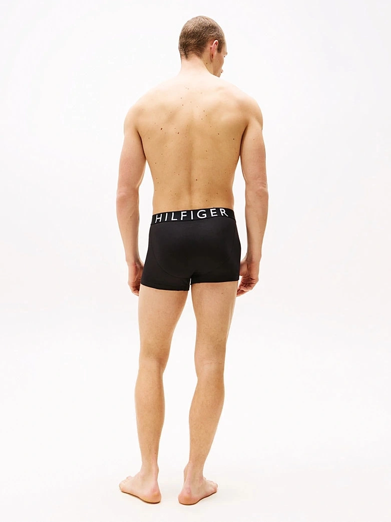 Tommy Hilfiger Erkek Beyaz 3lü Düz Renkli Trunk Boxer