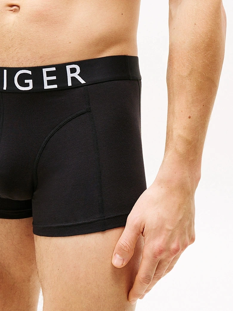 Tommy Hilfiger Erkek Beyaz 3lü Düz Renkli Trunk Boxer