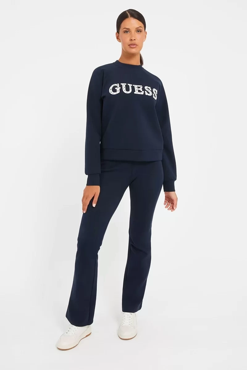 Guess Önü Logolu Sweatshirt  Mavi