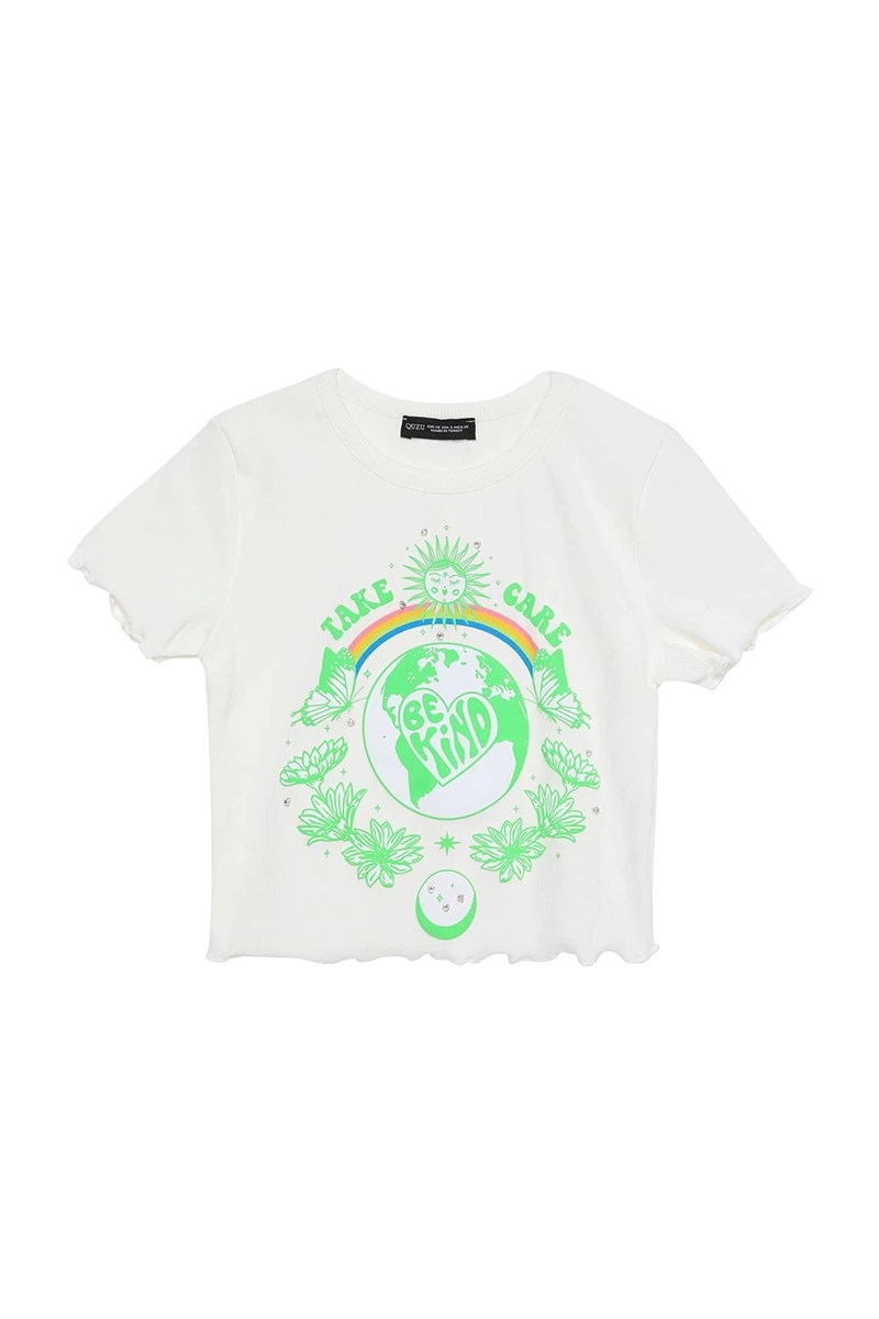 Baskı Detaylı Tshirt