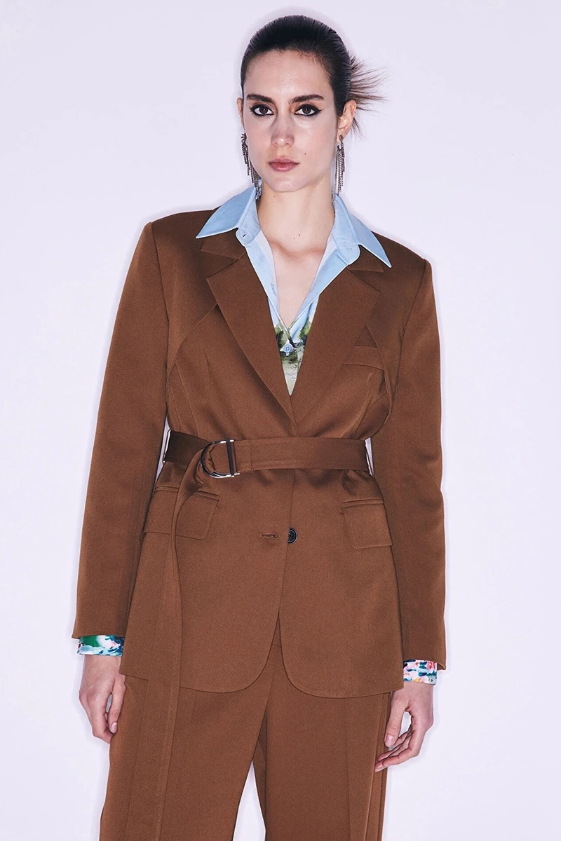 Twist  Metal  Tokalı Kuşaklı Blazer