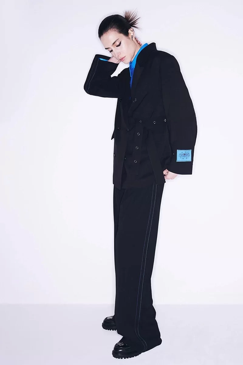 Twist Kontrast  Dikişli  Kruvaze Blazer