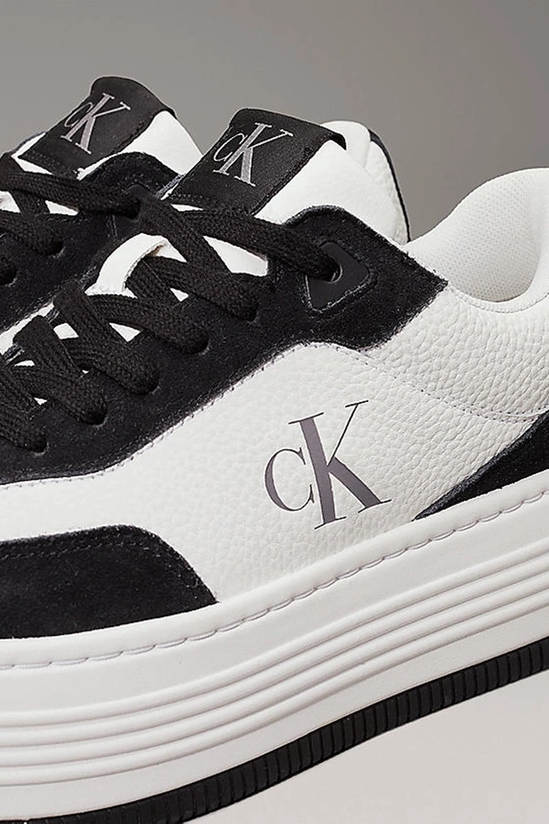 Calvin Klein  Kadın Platform Topuk Siyah-Beyaz Sneaker