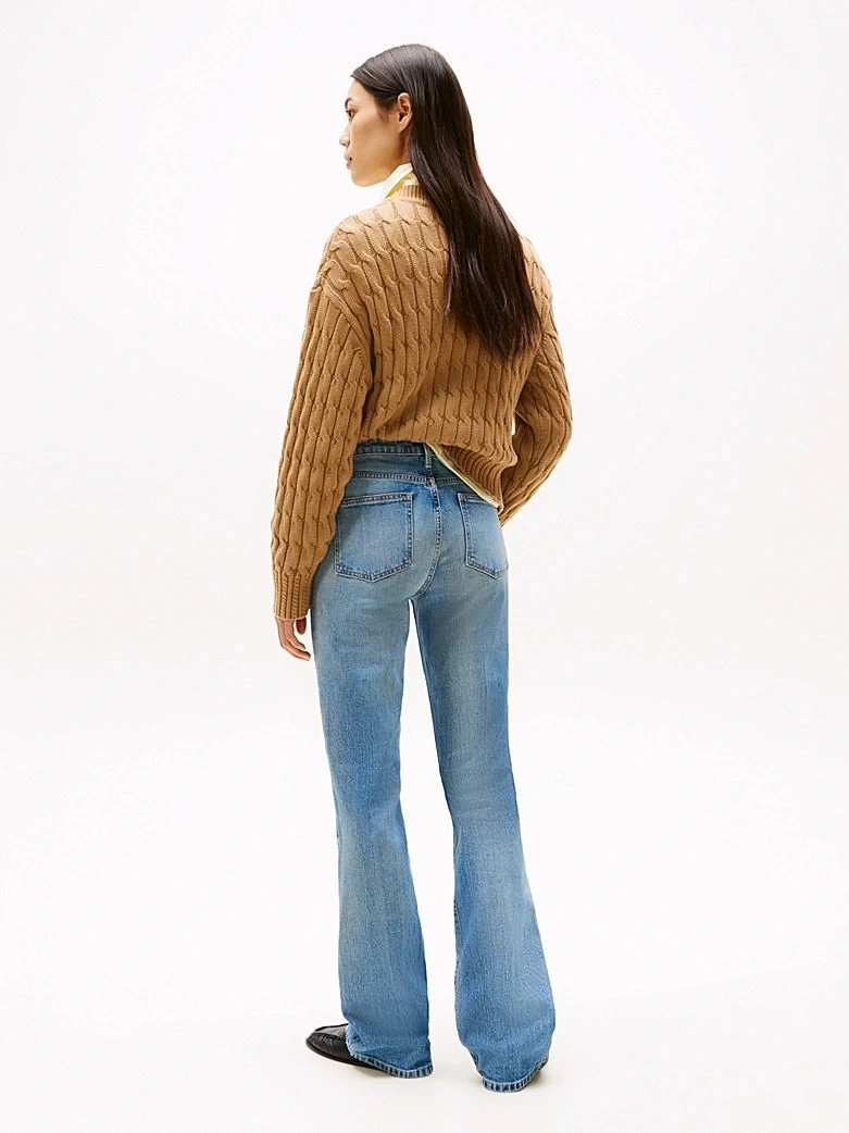 Tommy Hilfiger Kadın Açık Mavi Bootcut Denim Pantolon