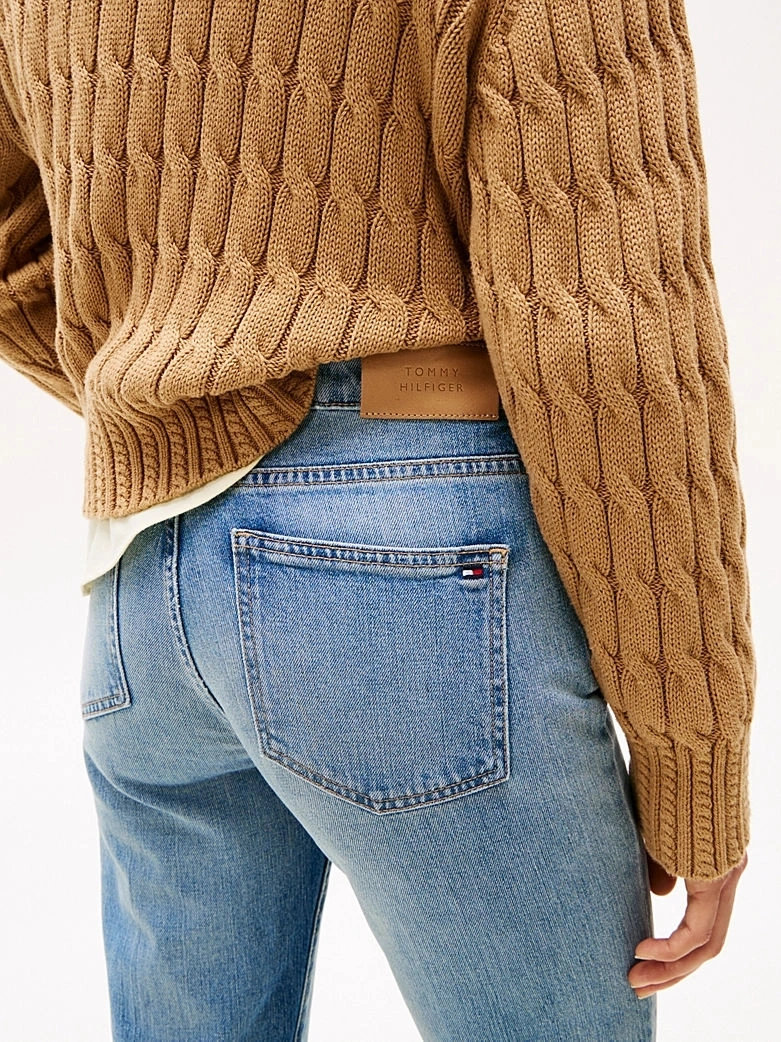 Tommy Hilfiger Kadın Açık Mavi Bootcut Denim Pantolon