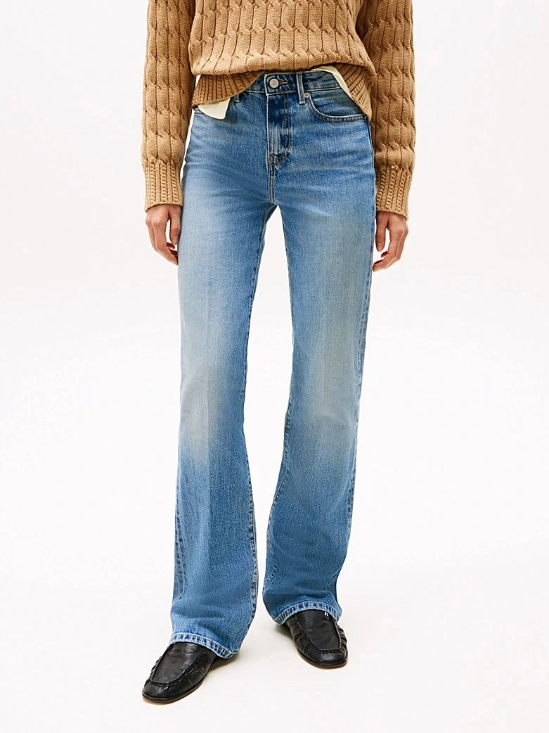 Tommy Hilfiger Kadın Açık Mavi Bootcut Denim Pantolon
