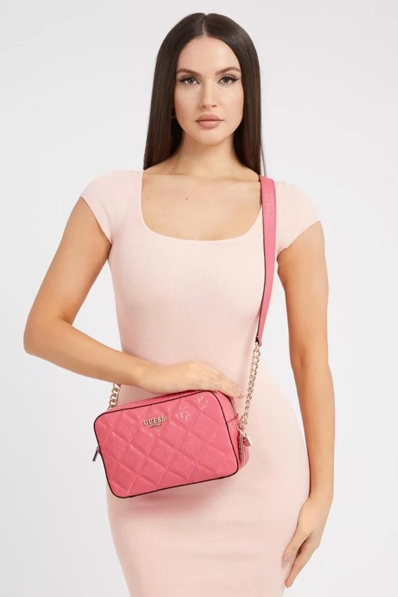 Guess Caddie 4G Logolu Rugan Çapraz Kadın Çanta