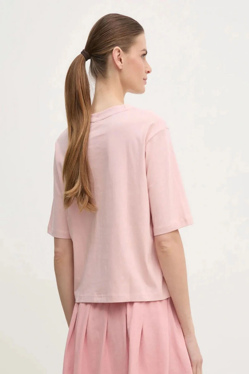 Guess Kadın Pembe Logolu T-Shirt