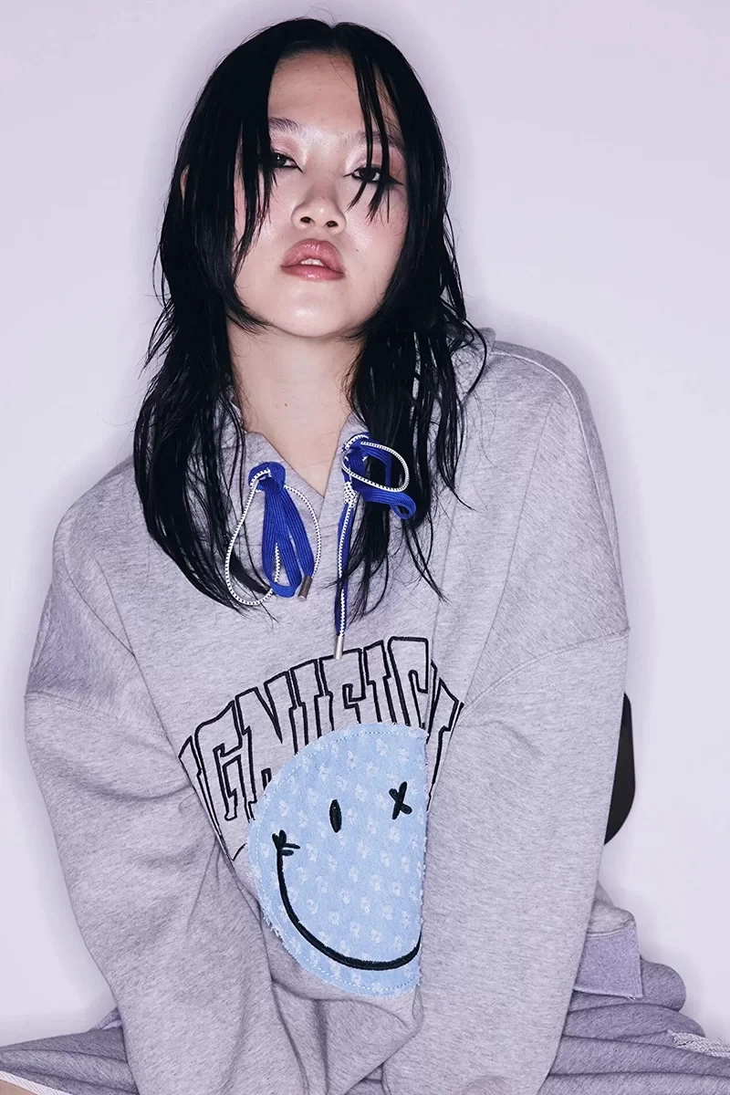 Twist Denim Aplikeli Sweatshirt