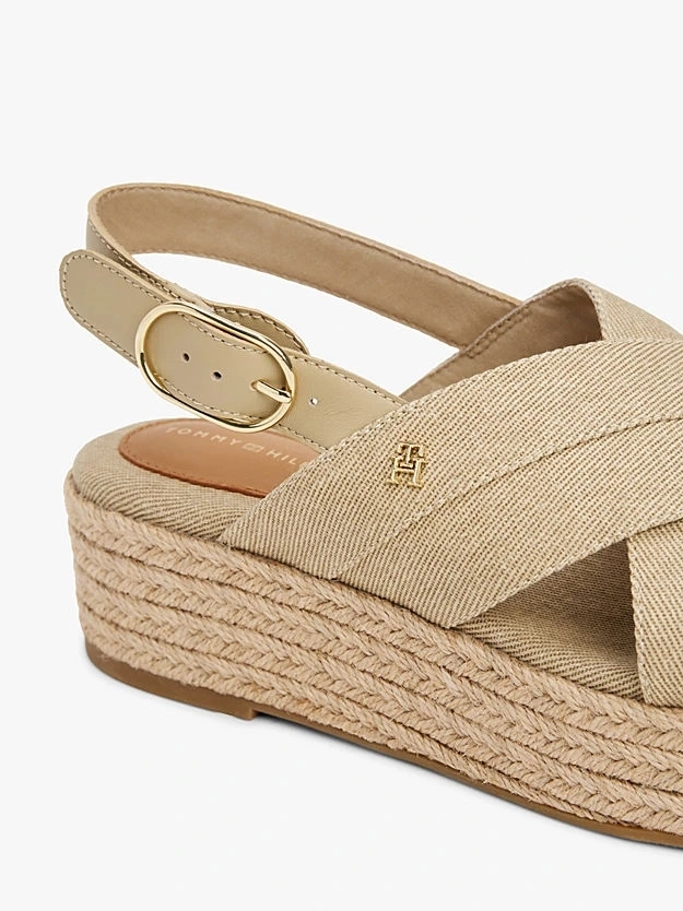 DENIM ESPADRILLE PLATFORM SANDAL