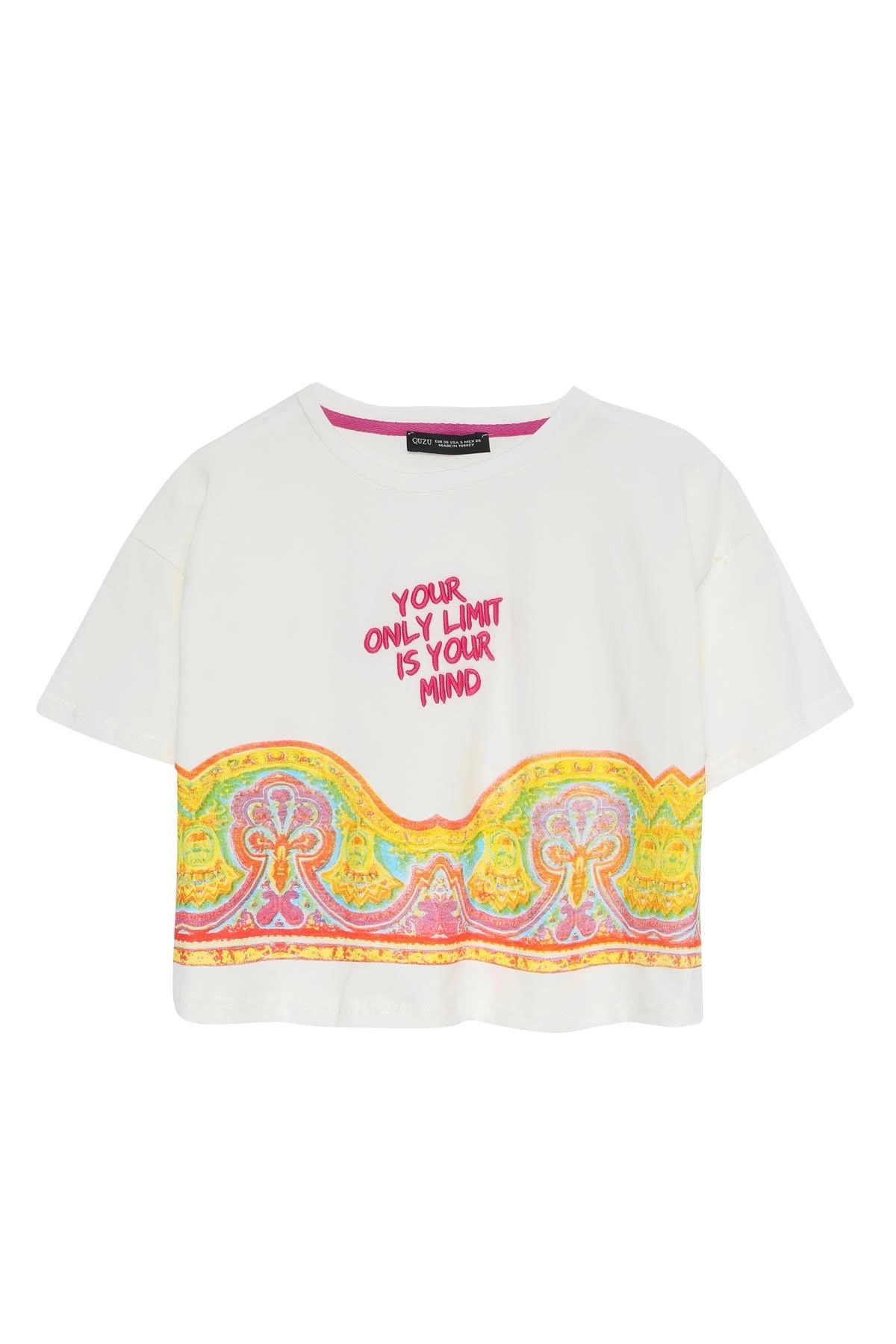 Desenli Crop Tshirt