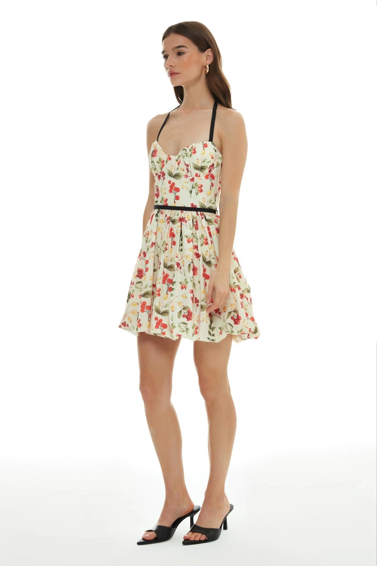 Desenli Mini Elbise