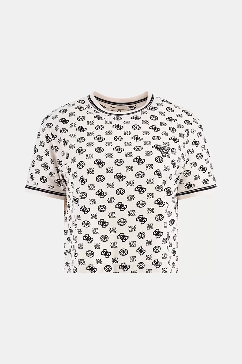 Guess 4G Ve Peony Logolu Tişört