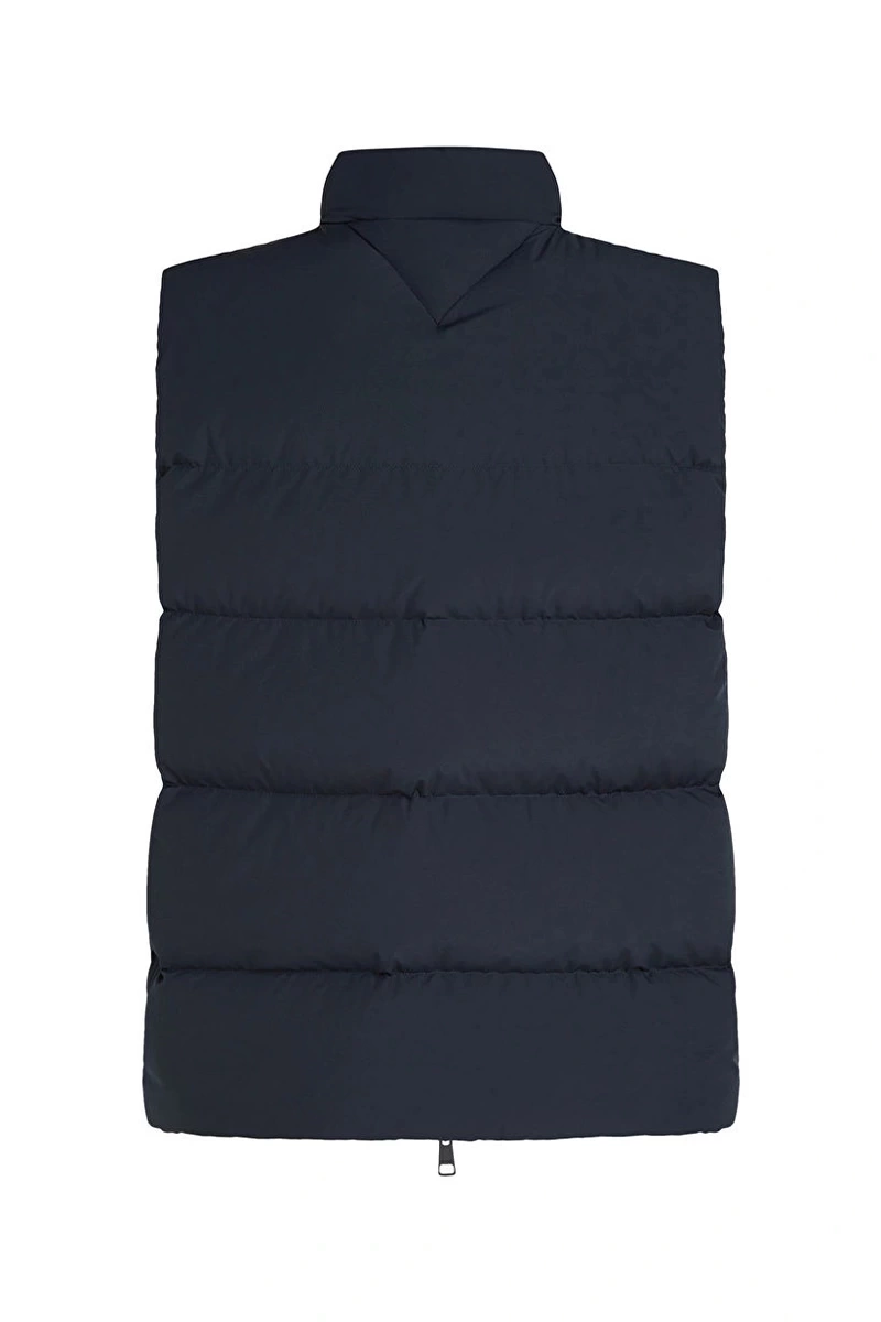 Tommy Hilfiger Erkek Mavi Dik Yaka Yelek