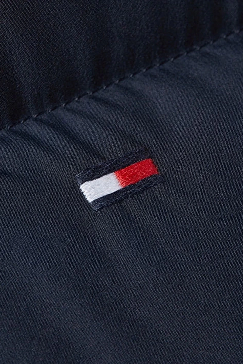 Tommy Hilfiger Erkek Mavi Dik Yaka Yelek