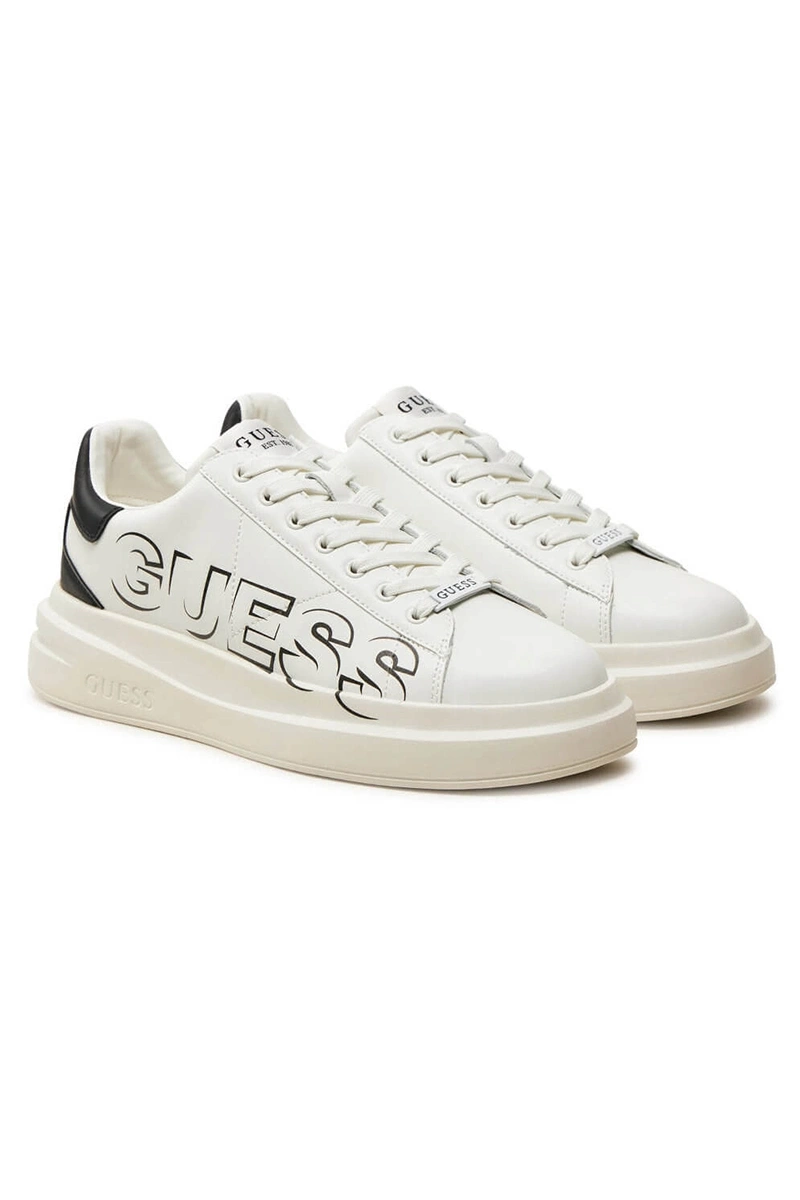 Guess Erkek Beyaz Elba Logolu Sneaker