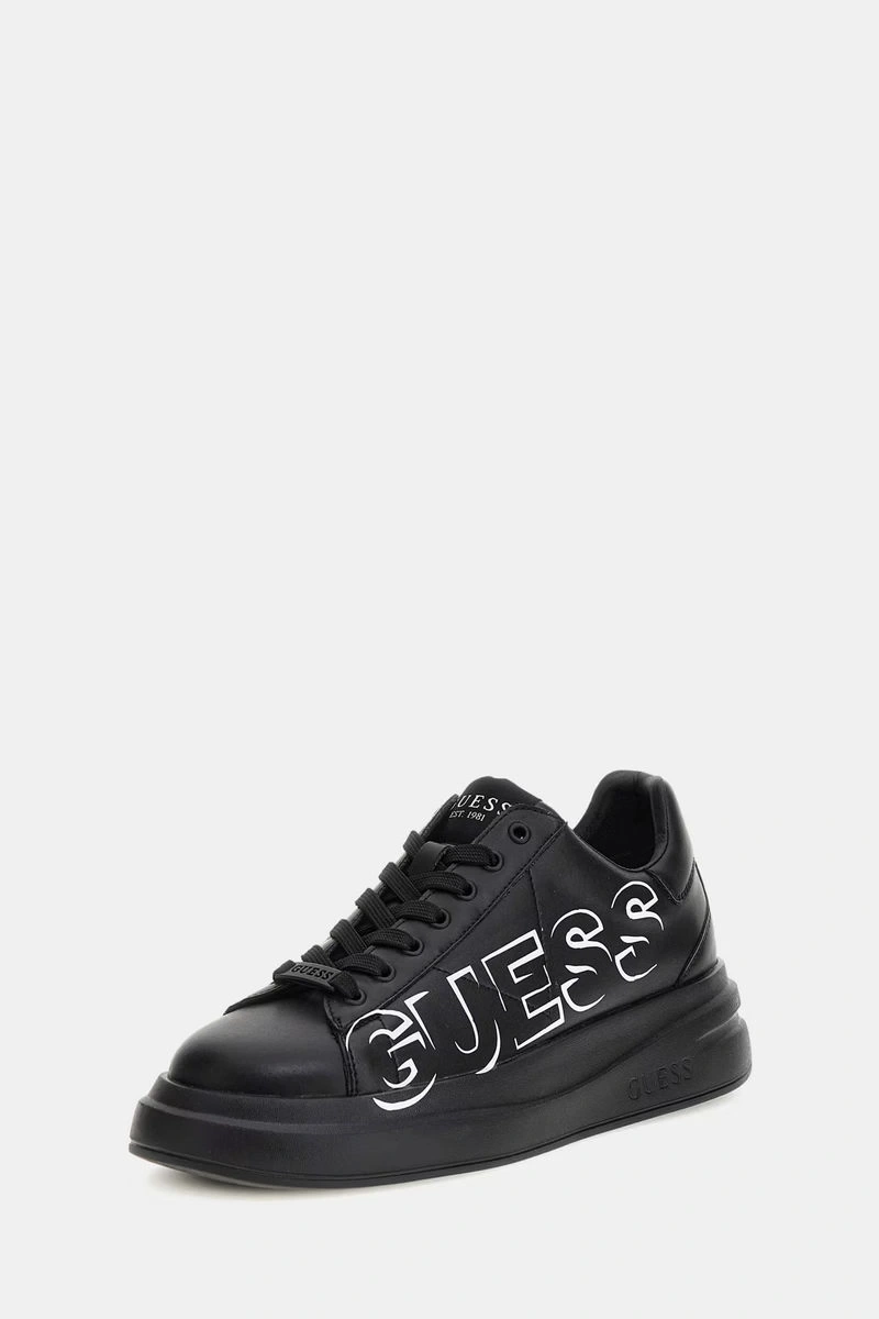 Guess Erkek Siyah Elba Logolu Sneaker