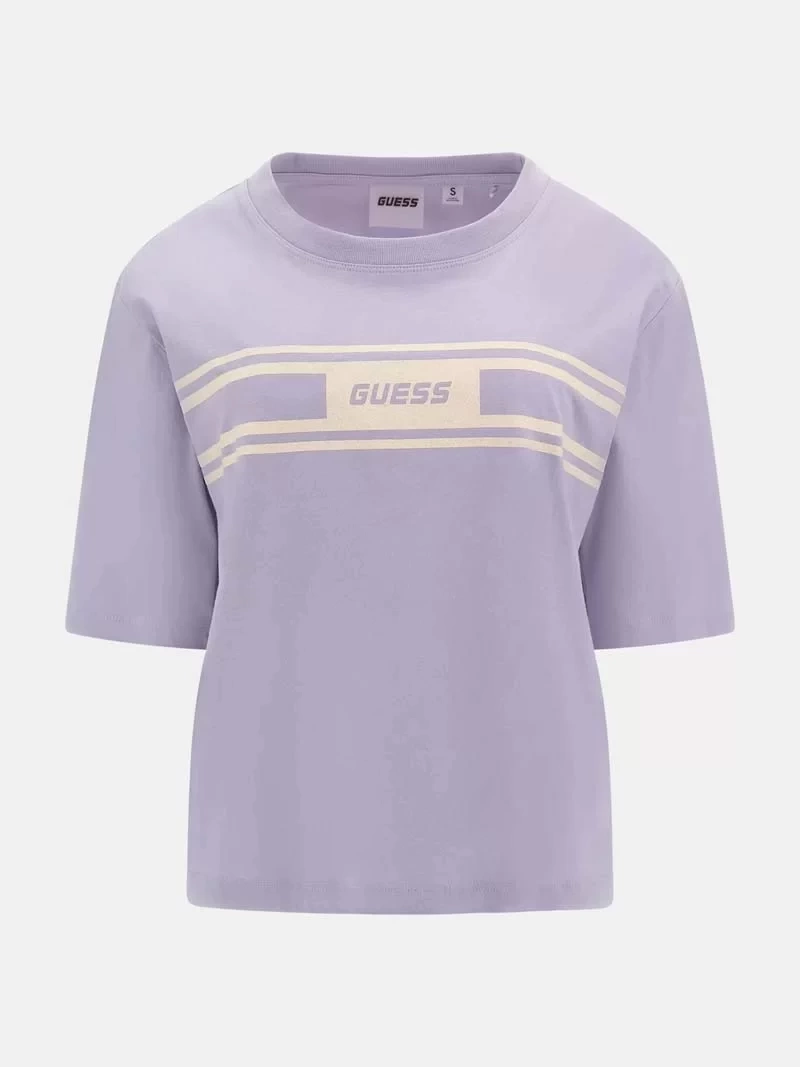 Guess Önü logolu Crop Tşört Kadın