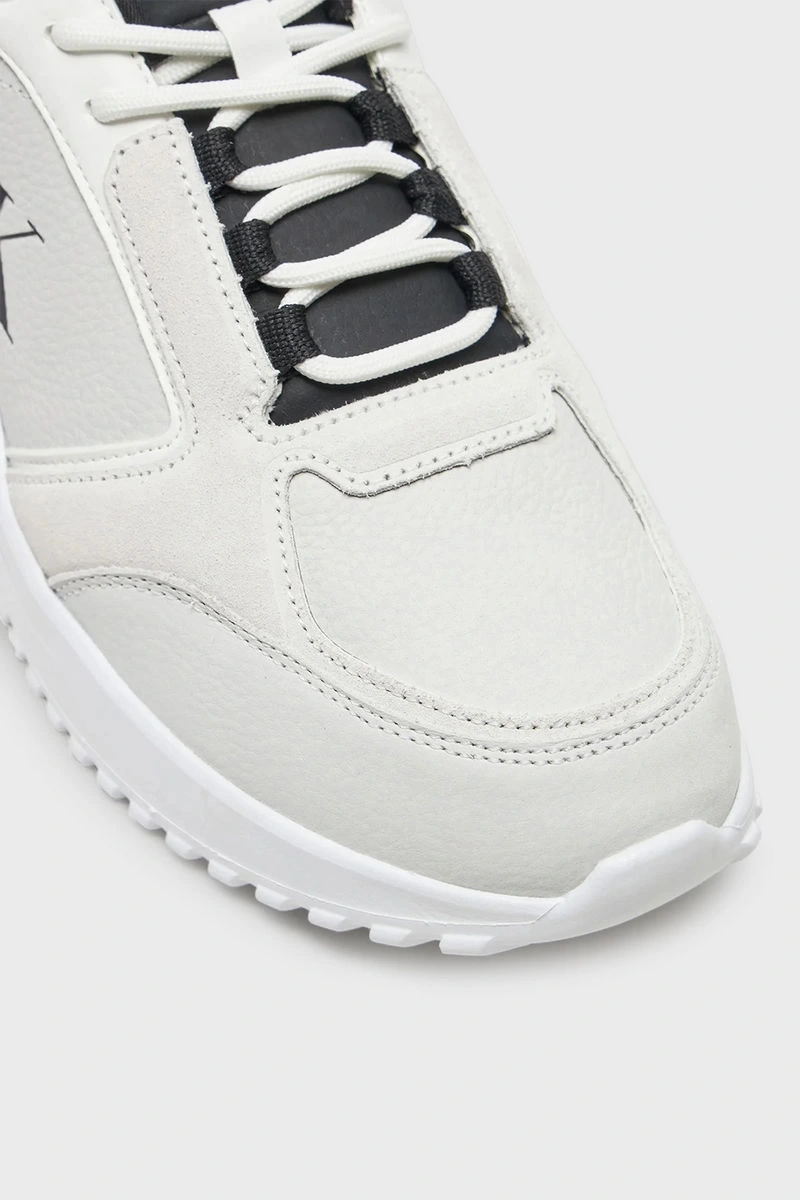Calvin Klein Erkek Siyah CK Logolu Siyah-Beyaz Erkek Sneaker