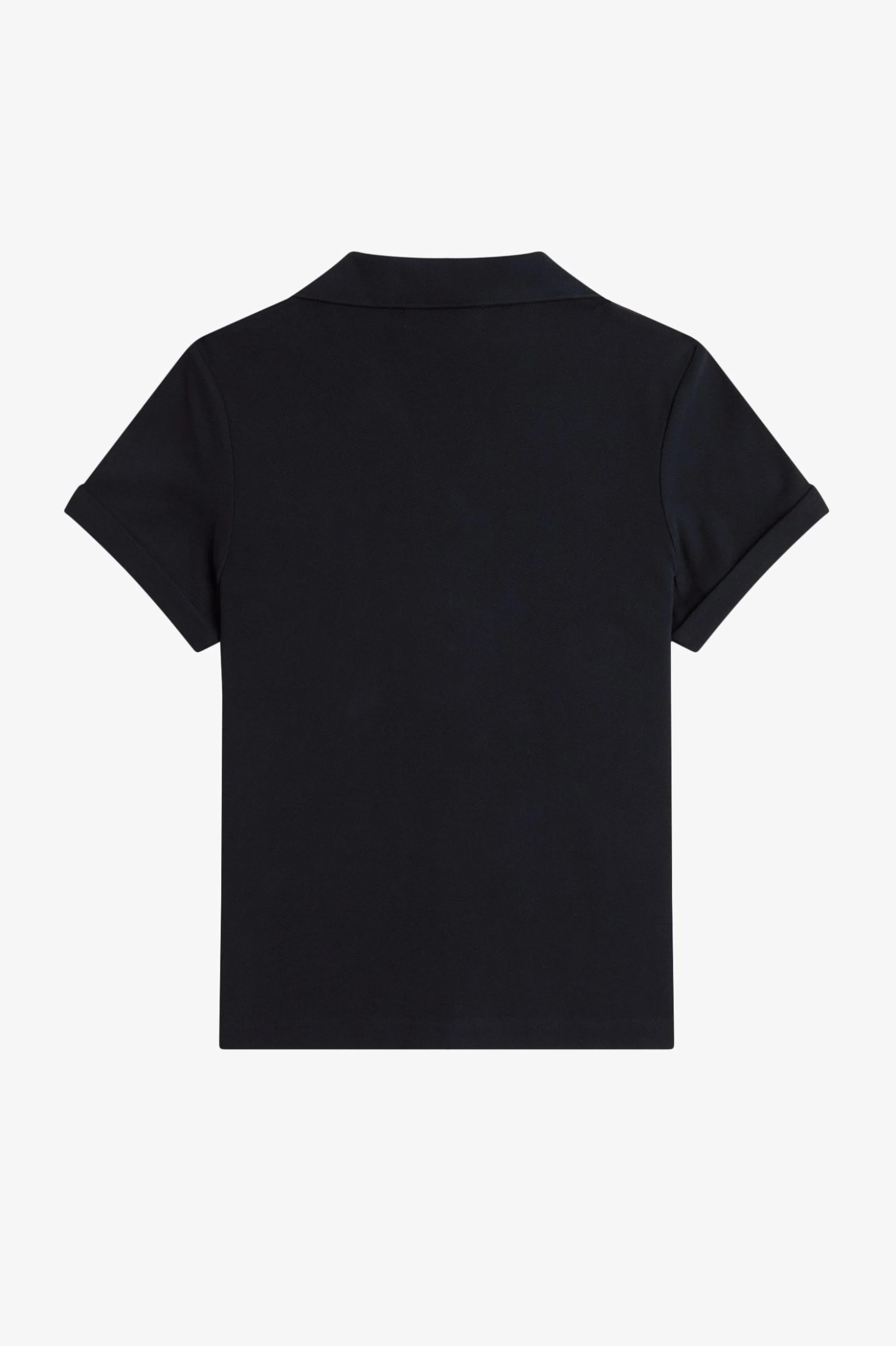 Fred Perry Kadın Siyah Cep Detaylı Polo Yaka T-shirt