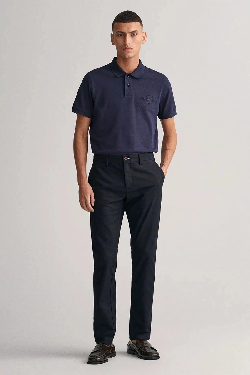Gant Erkek Siyah Slim Fit Pantolon
