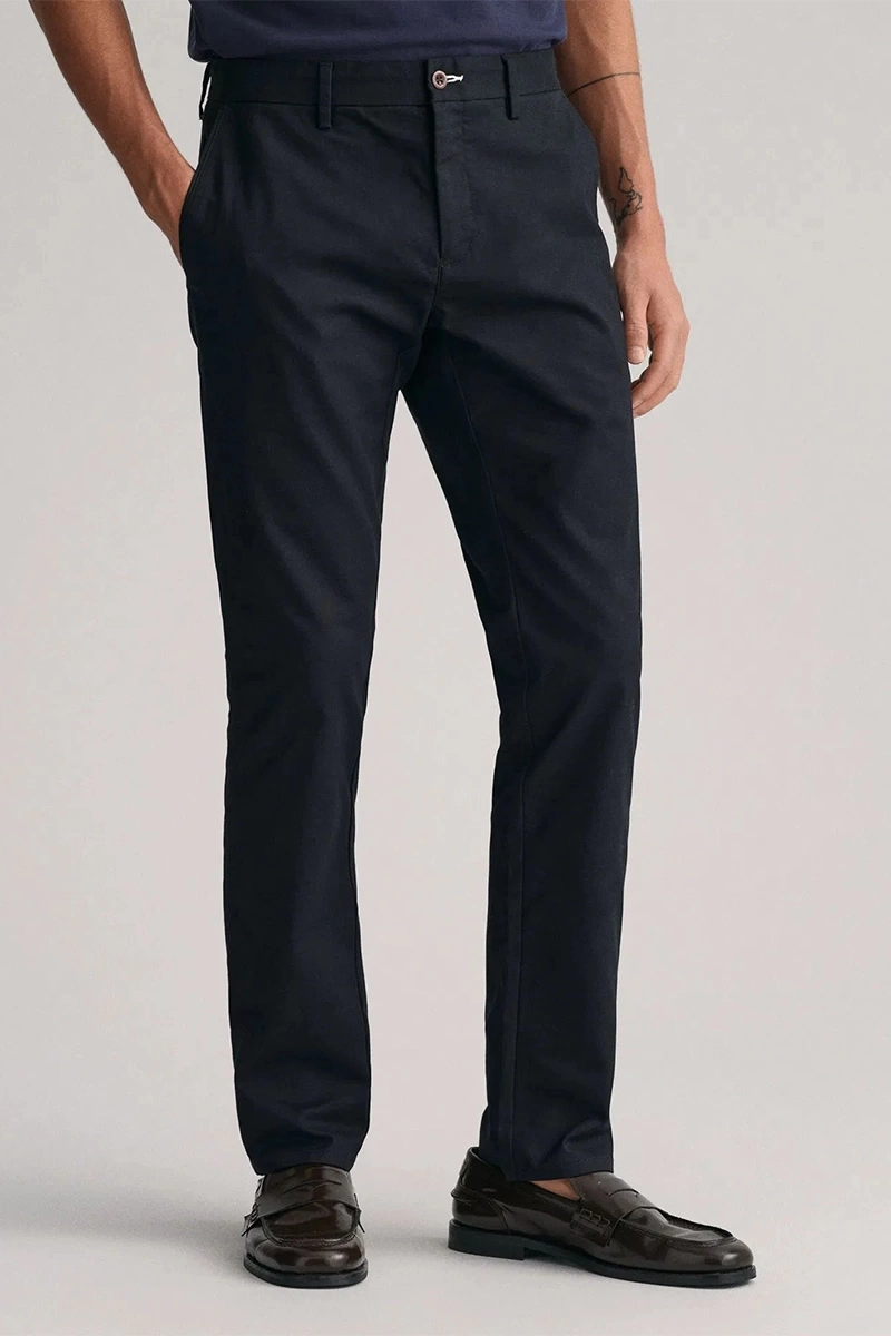 Gant Erkek Siyah Slim Fit Pantolon