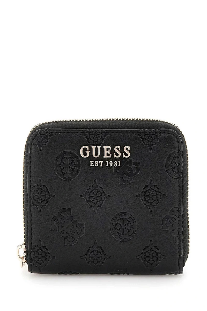 Guess Kadın Siyah Gerty 4G Logolu Mini Cüzdan