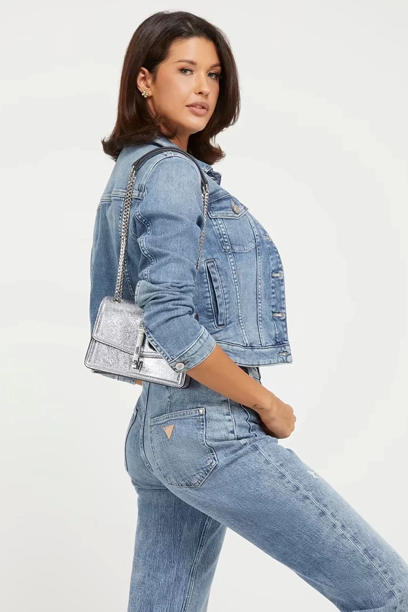 Guess Gilded Glamour Lamine Mini Çapraz Çanta