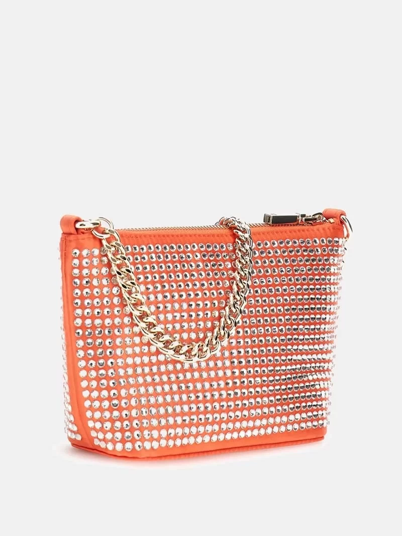 Guess Gilded Glamour Stras Taşlı Mini  Omuz Çantası