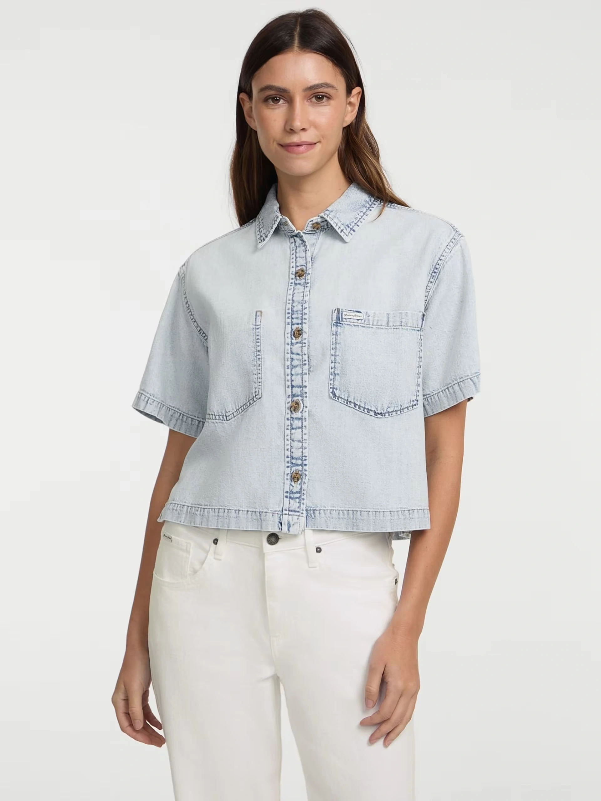 Guess Kadın  Mavi Fit  Jean Gömlek