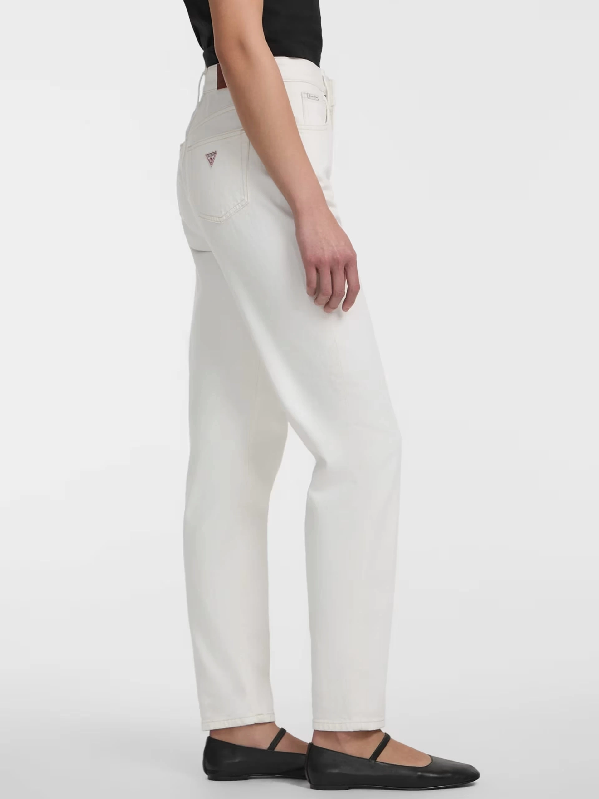 Guess Kadın Beyaz  G06 Mom Jean Pantolon