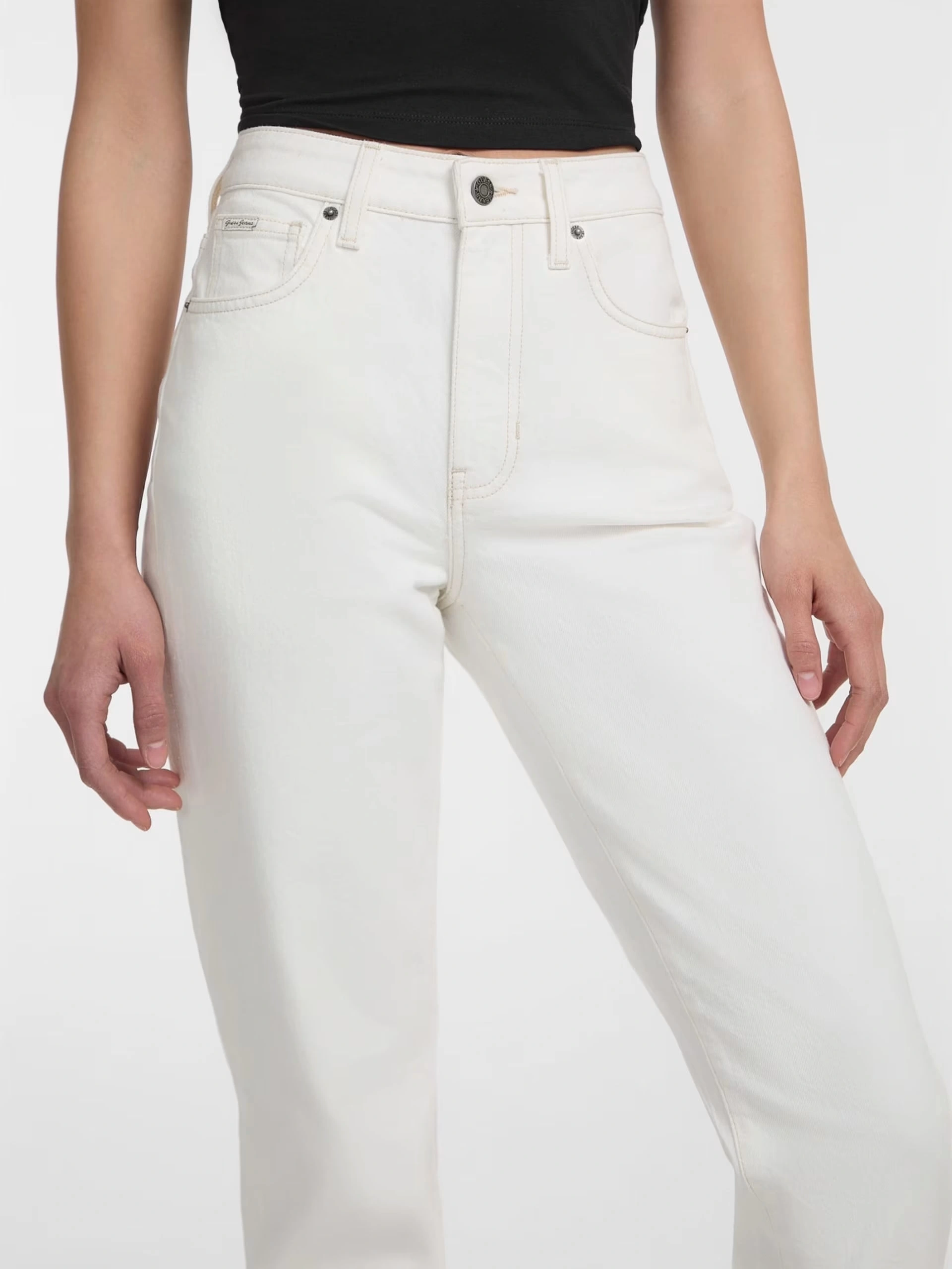 Guess Kadın Beyaz  G06 Mom Jean Pantolon