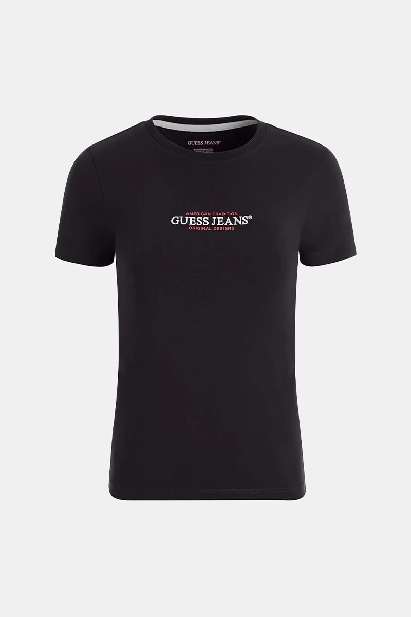 Guess Jeans Kadın Slim Mini Siyah T-Shirt