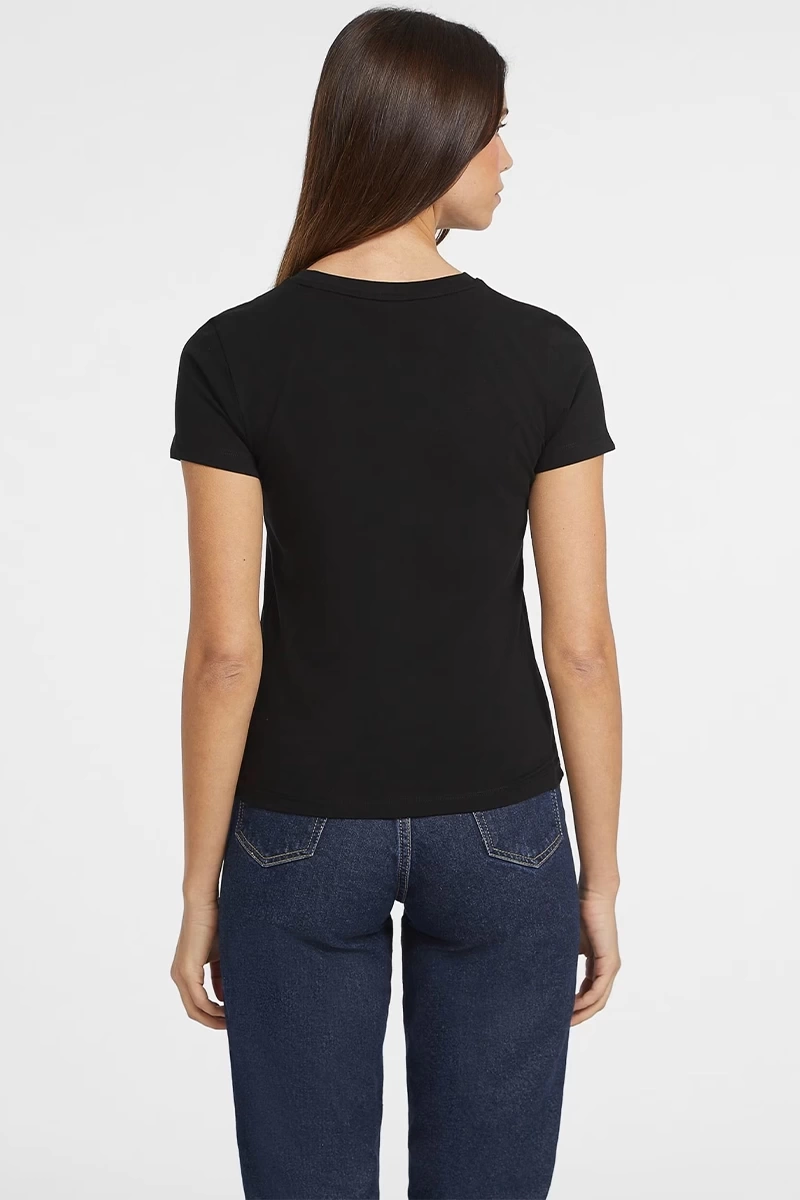 Guess Jeans Kadın Slim Mini Siyah T-Shirt